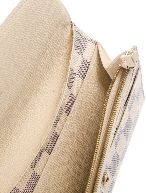 Louis Vuitton Damier Azur Pattern Coated Canvas Emilie Wallet