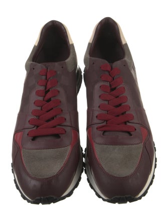 Louis Vuitton Leather Colorblock Pattern Sneakers