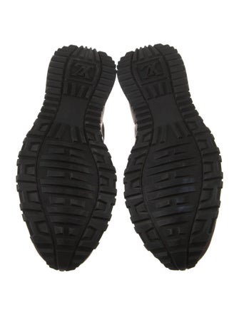 Louis Vuitton Leather Colorblock Pattern Sneakers