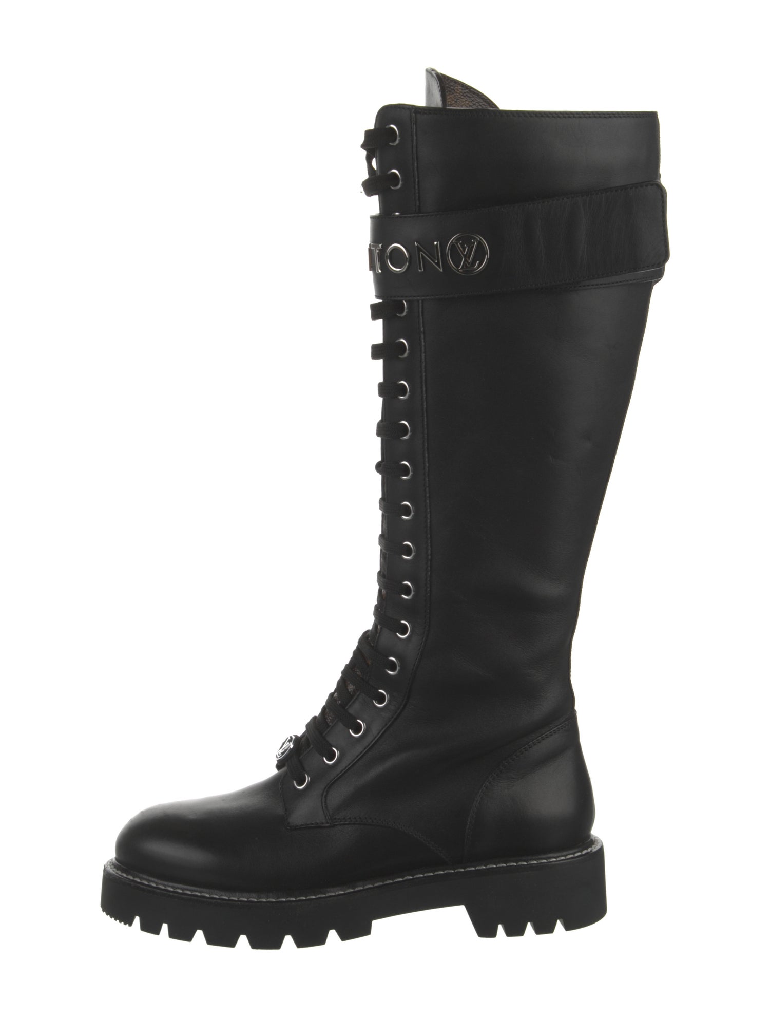 Louis Vuitton LV Monogram Leather Combat Boots