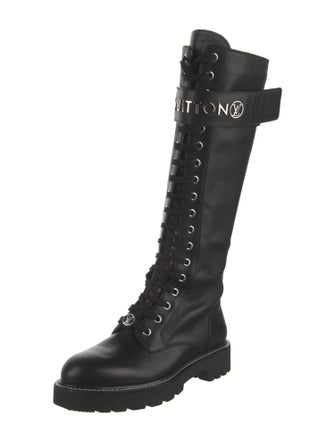 Louis Vuitton LV Monogram Leather Combat Boots