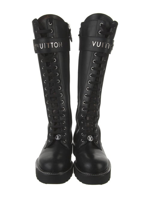 Louis Vuitton LV Monogram Leather Combat Boots