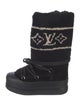 Louis Vuitton LV Monogram Shearling Lace-Up Boots