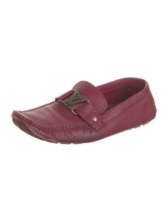 Louis Vuitton Leather Whipstitch Trim Moccasins