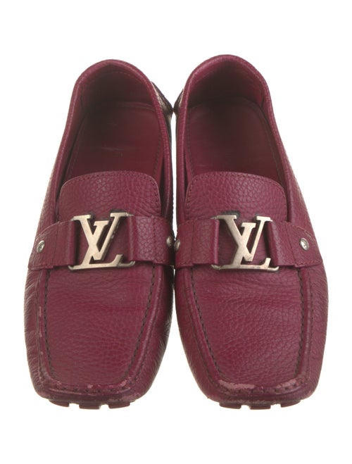 Louis Vuitton Leather Whipstitch Trim Moccasins
