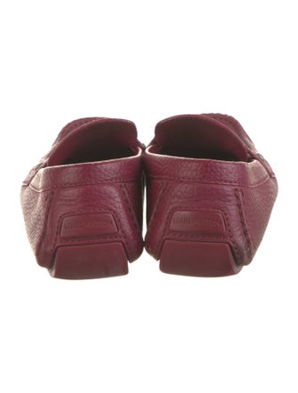 Louis Vuitton Leather Whipstitch Trim Moccasins