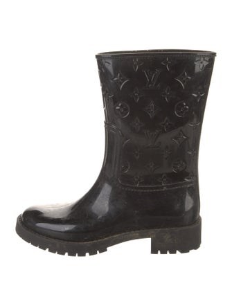 Louis Vuitton Monogram Pattern Rubber Rain Boots