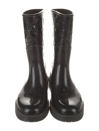 Louis Vuitton Monogram Pattern Rubber Rain Boots