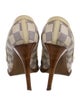 Louis Vuitton Damier Azur Pattern Bow Accents Pumps