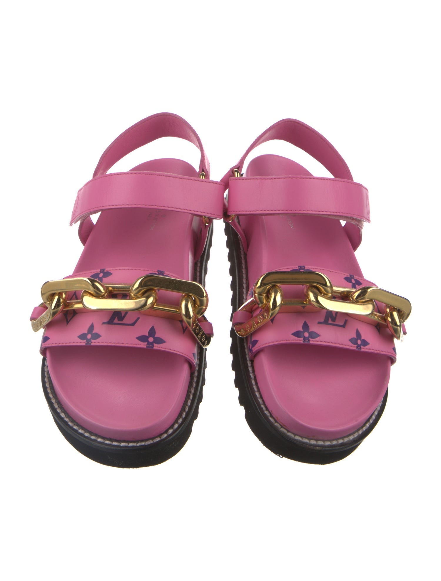 Louis Vuitton LV Monogram Leather Sandals