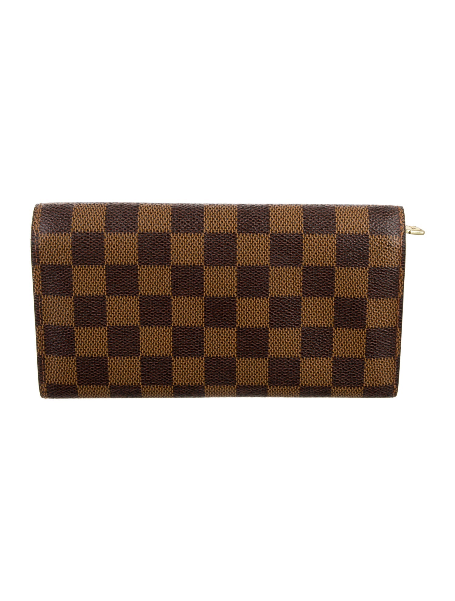 Louis Vuitton 2003 Damier Ebene Pattern Sarah Wallet