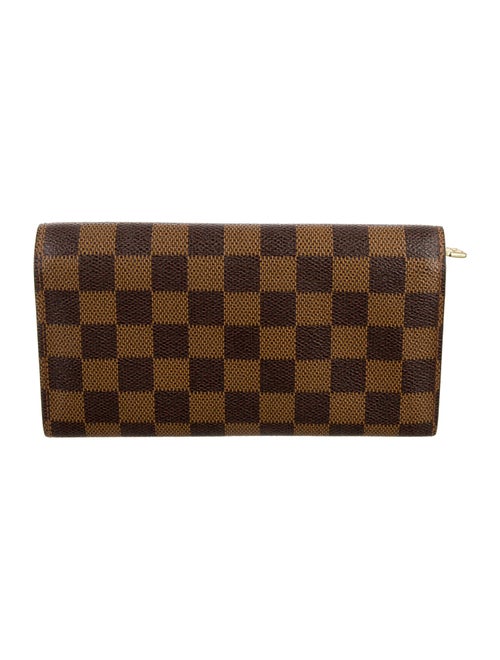 Louis Vuitton 2003 Damier Ebene Pattern Sarah Wallet