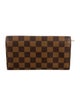 Louis Vuitton 2003 Damier Ebene Pattern Sarah Wallet