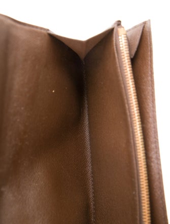 Louis Vuitton 2003 Damier Ebene Pattern Sarah Wallet