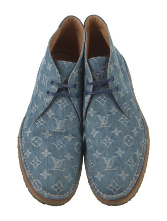 Louis Vuitton 2018 LV Monogram Lace-Up Boots