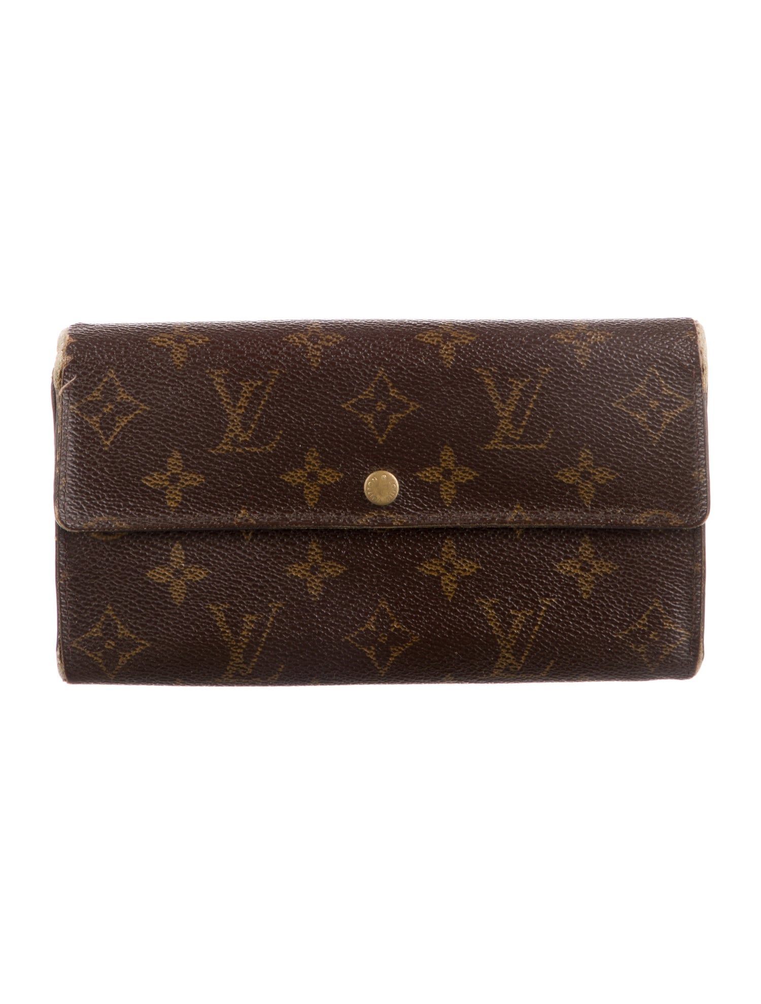 Louis Vuitton LV Monogram Coated Canvas Sarah Wallet