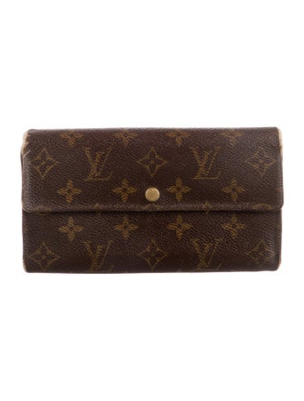 Louis Vuitton LV Monogram Coated Canvas Sarah Wallet