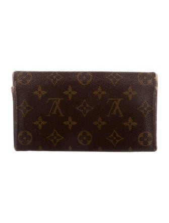 Louis Vuitton LV Monogram Coated Canvas Sarah Wallet