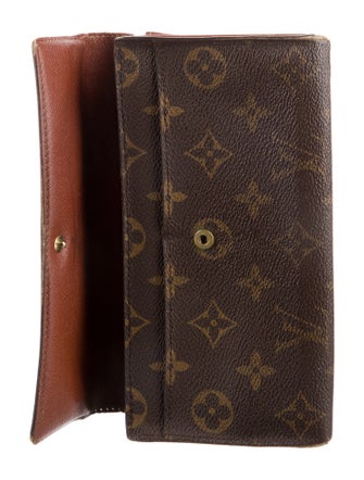 Louis Vuitton LV Monogram Coated Canvas Sarah Wallet