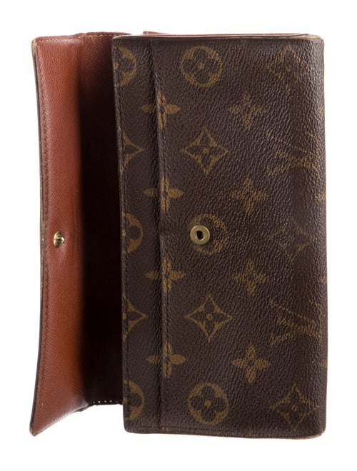 Louis Vuitton LV Monogram Coated Canvas Sarah Wallet