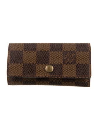 Louis Vuitton 2002 Damier Ebene Pattern Key Holder
