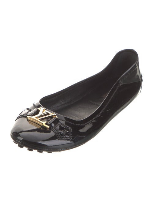 Louis Vuitton Signature Logo Patent Leather Ballet Flats