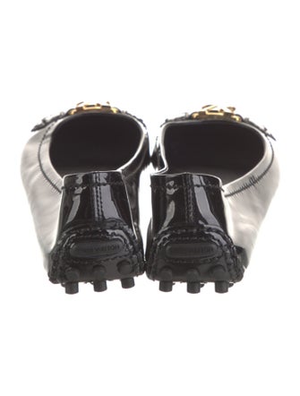 Louis Vuitton Signature Logo Patent Leather Ballet Flats