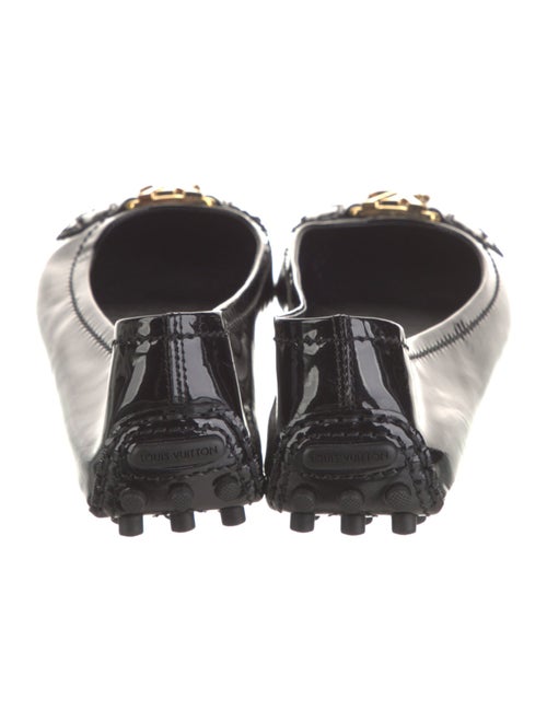 Louis Vuitton Signature Logo Patent Leather Ballet Flats