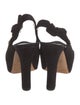 Louis Vuitton Suede Bow Accents Slingback Pumps