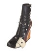 Louis Vuitton Leather Studded Accents Combat Boots