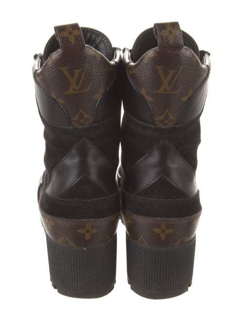 Louis Vuitton LV Monogram Suede Combat Boots