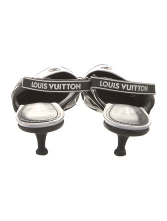 Louis Vuitton Leather Colorblock Pattern Slingback Pumps