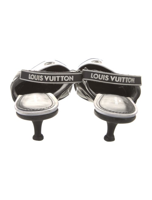 Louis Vuitton Leather Colorblock Pattern Slingback Pumps