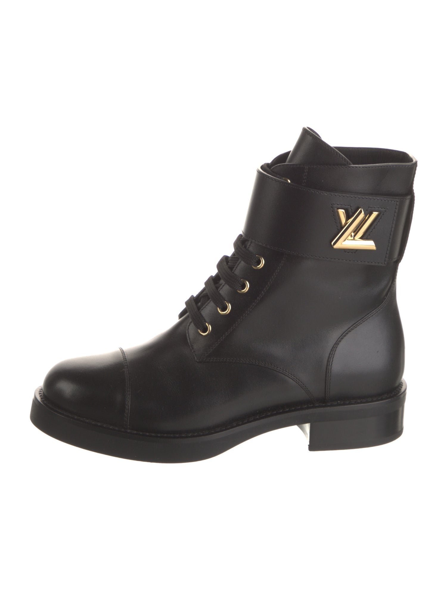 Louis Vuitton Leather Combat Boots