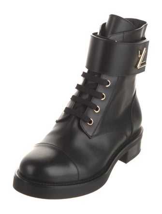 Louis Vuitton Leather Combat Boots