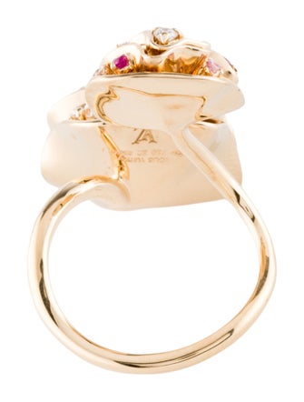 Louis Vuitton 18K Ruby, Sapphire & Diamond Cocktail Ring