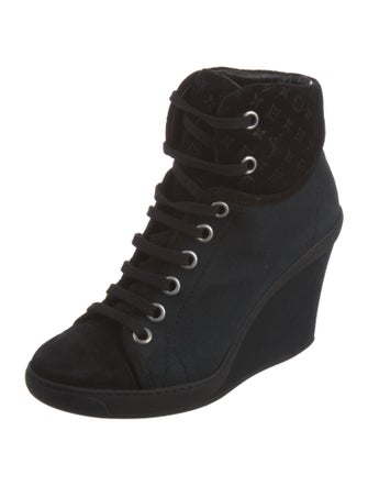Louis Vuitton LV Monogram Canvas Lace-Up Boots