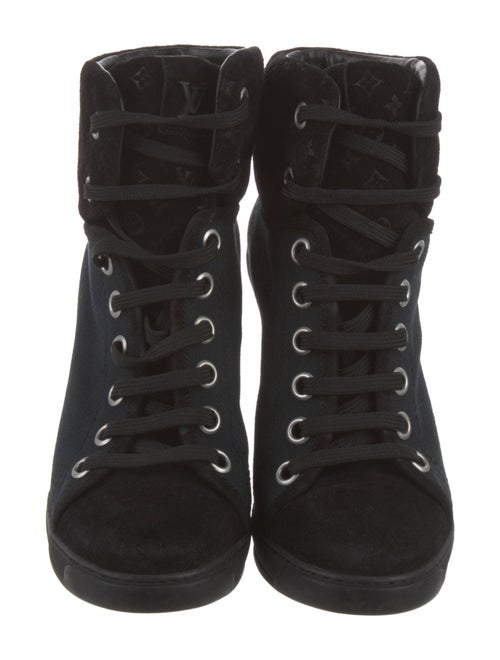Louis Vuitton LV Monogram Canvas Lace-Up Boots
