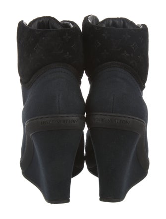 Louis Vuitton LV Monogram Canvas Lace-Up Boots