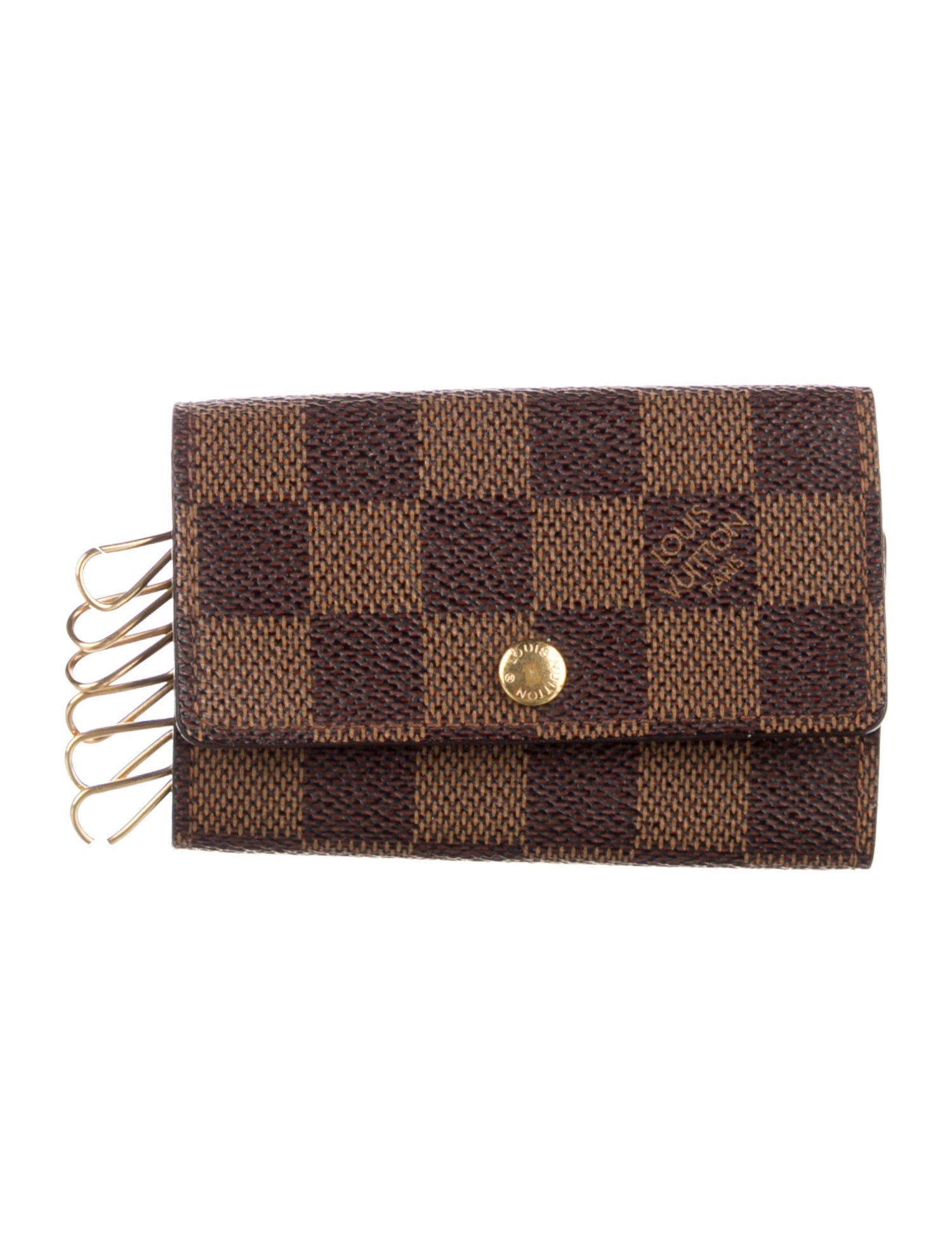 Louis Vuitton Damier Ebene Pattern Coated Canvas Key Holder