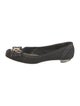 Louis Vuitton Denim Bow Accents Ballet Flats