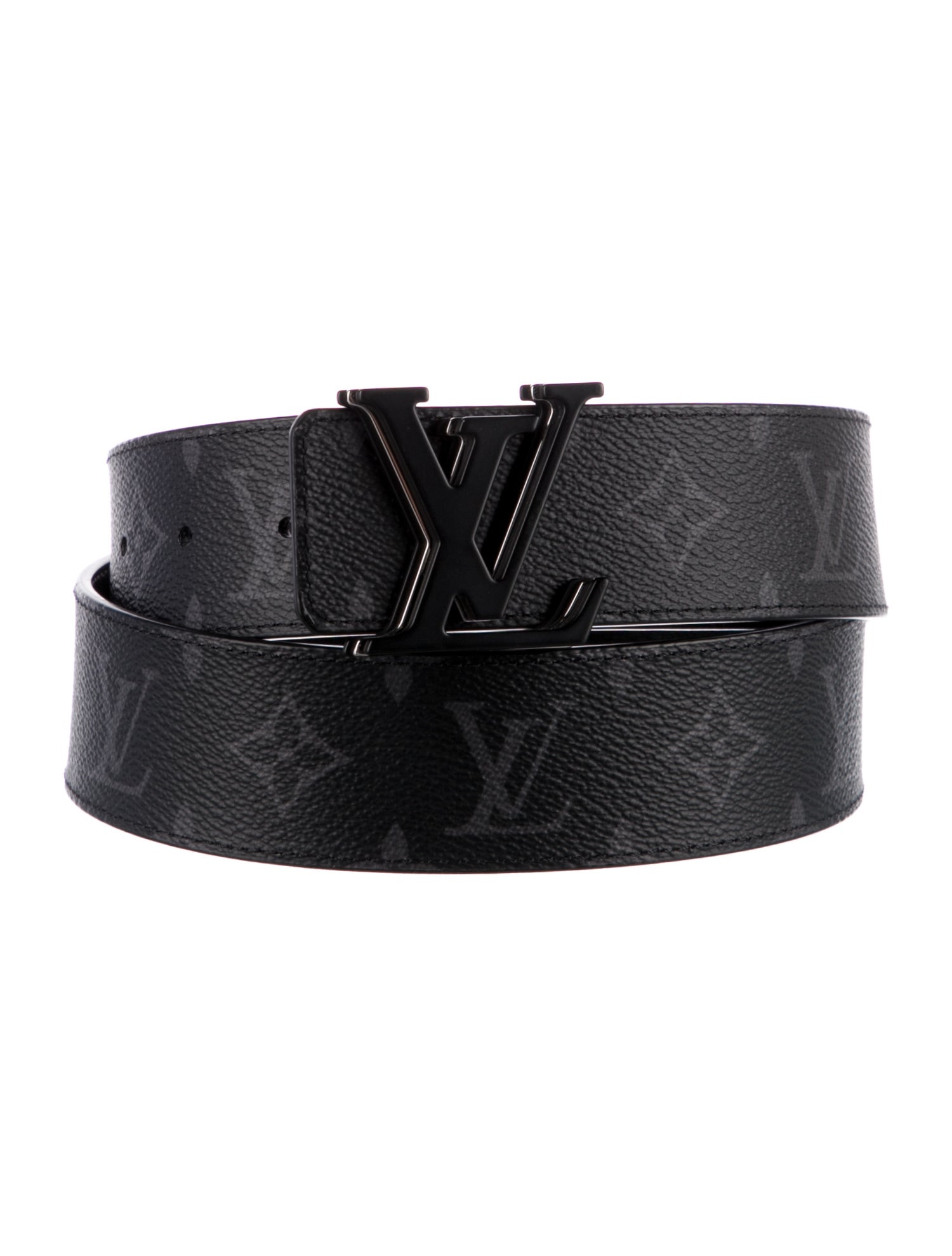 Louis Vuitton LV Initiales Matte Black 40mm Monogram Eclipse Waist Belt