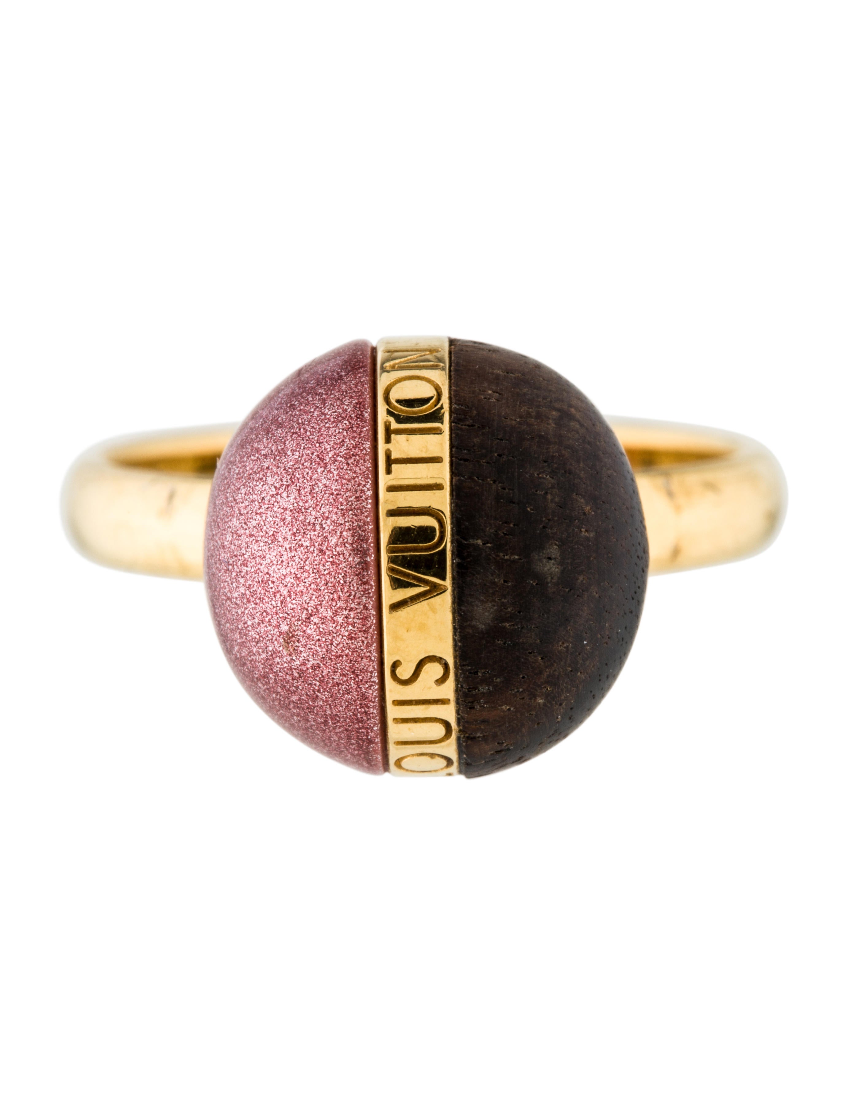 Louis Vuitton Wood & Enamel Ball Ring Rings LOU116436 The RealReal