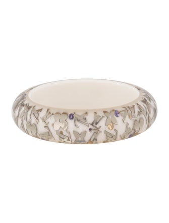 Louis Vuitton Resin & Crystal Wide Inclusion Bangle Bracelet