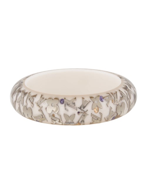 Louis Vuitton Resin & Crystal Wide Inclusion Bangle Bracelet