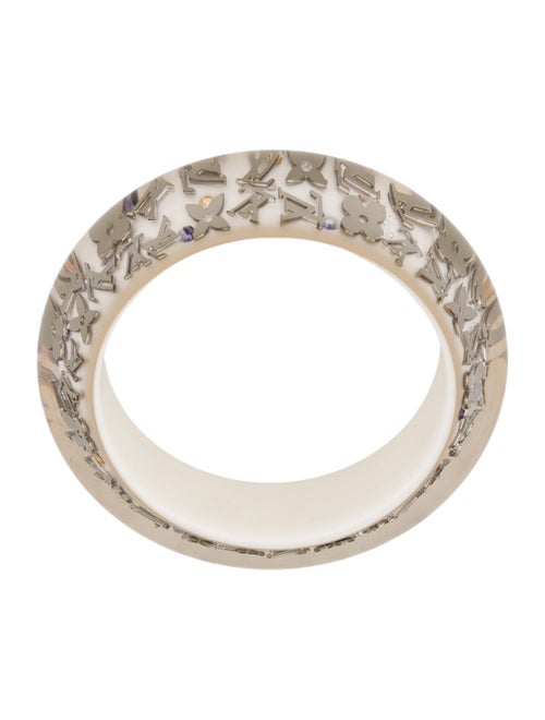 Louis Vuitton Resin & Crystal Wide Inclusion Bangle Bracelet