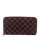 Louis Vuitton Damier Ebene Pattern Coated Canvas Zippy Organizer Wallet