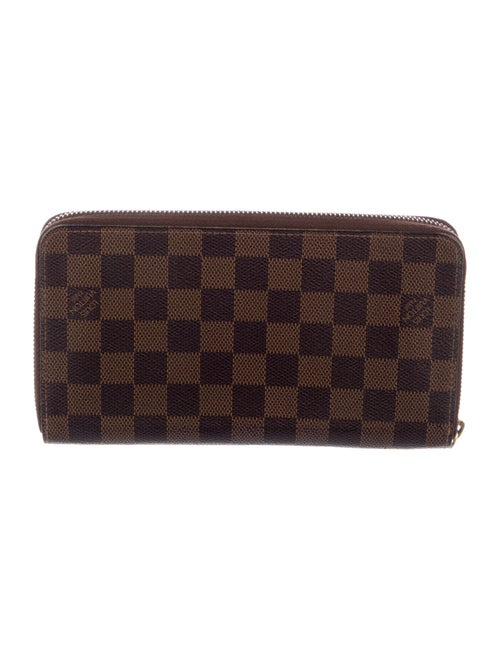 Louis Vuitton Damier Ebene Pattern Coated Canvas Zippy Organizer Wallet