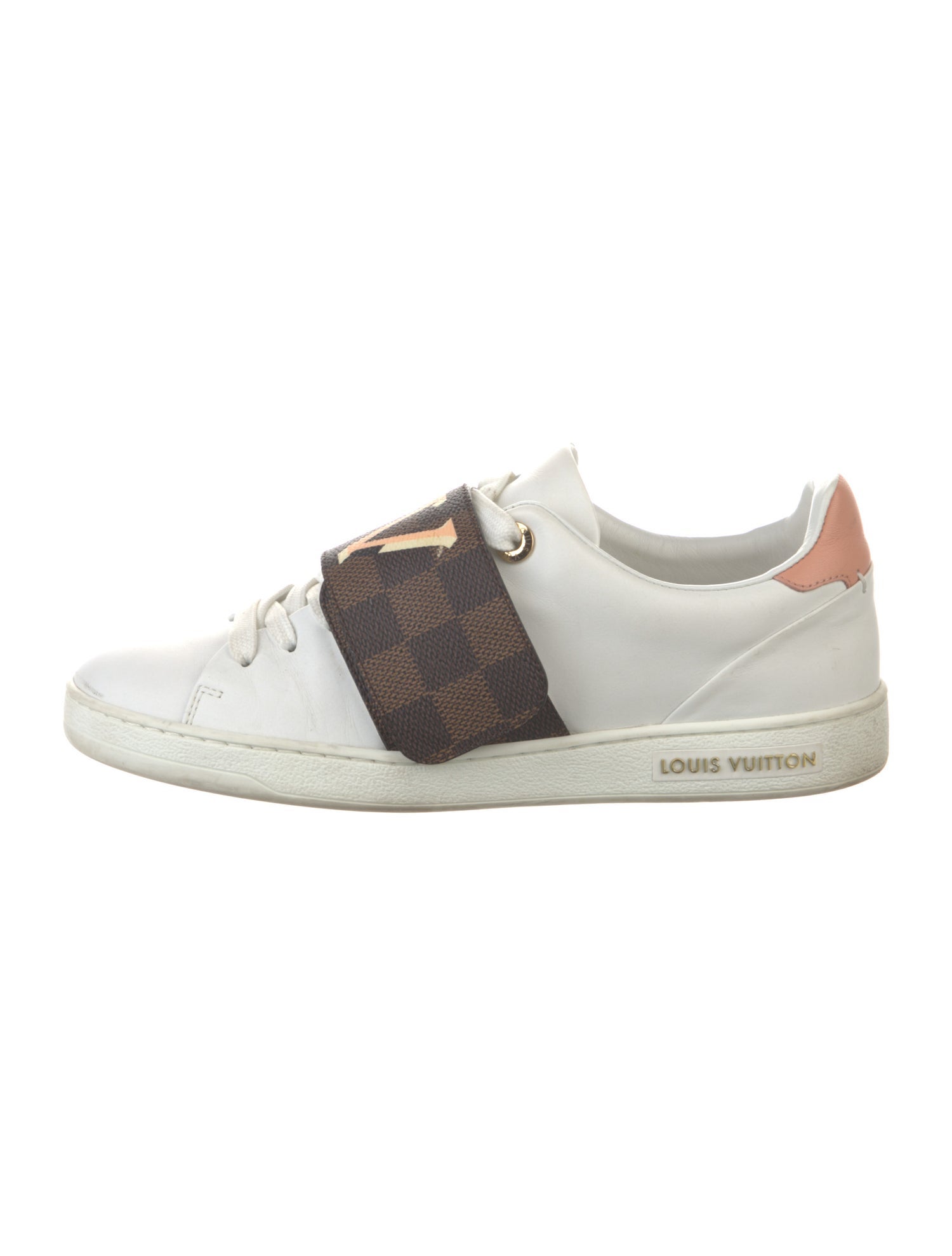 Louis Vuitton Damier Ebene Pattern Leather Sneakers