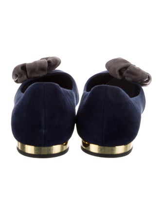 Louis Vuitton Suede Floral Print Flats